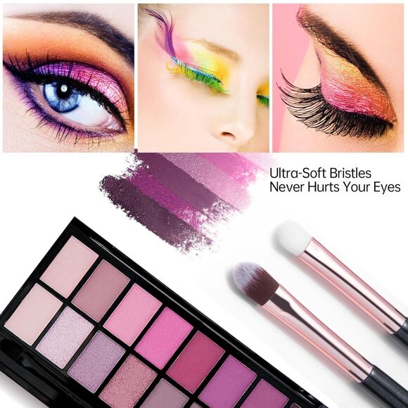 6 Pcs gold Professional Blending Soft Hairs Eye Makeup Brush Set & Wood Handle - Picture 5 of 5